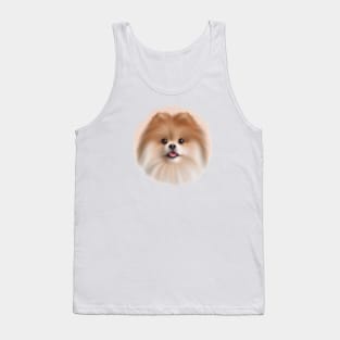 Cute Pomeranian Drawing Tank Top